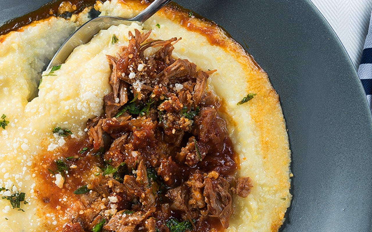 Ce plat automnal peut être préparé en un rien de temps : une délicieuse polenta crémeuse avec des châtaignes grillées